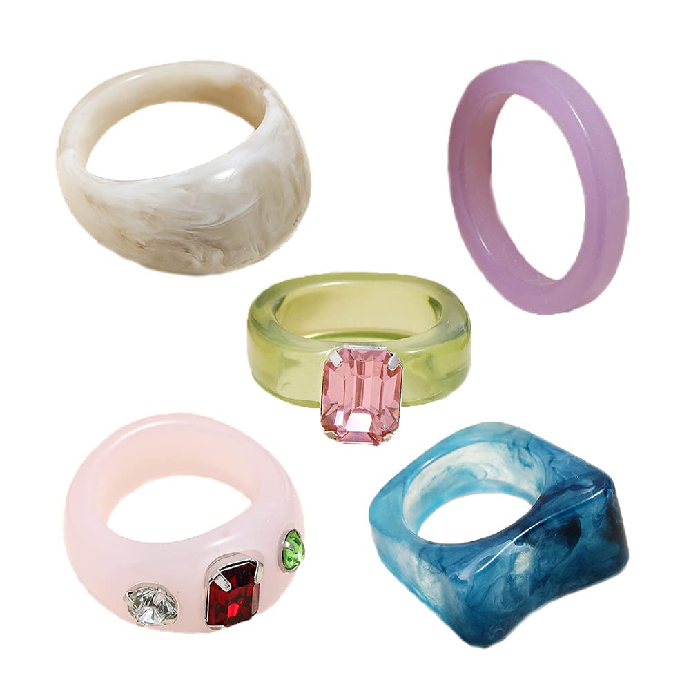 Acrylic Resin Rings Women, Ring Women Transparent