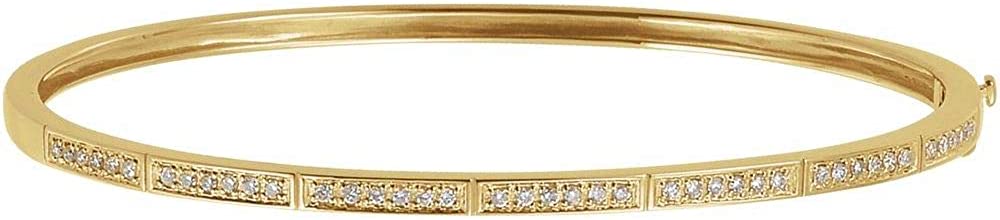 1/3 Cttw Diamond Bangle Bracelet (.33 Cttw) (Width = 2.6mm)