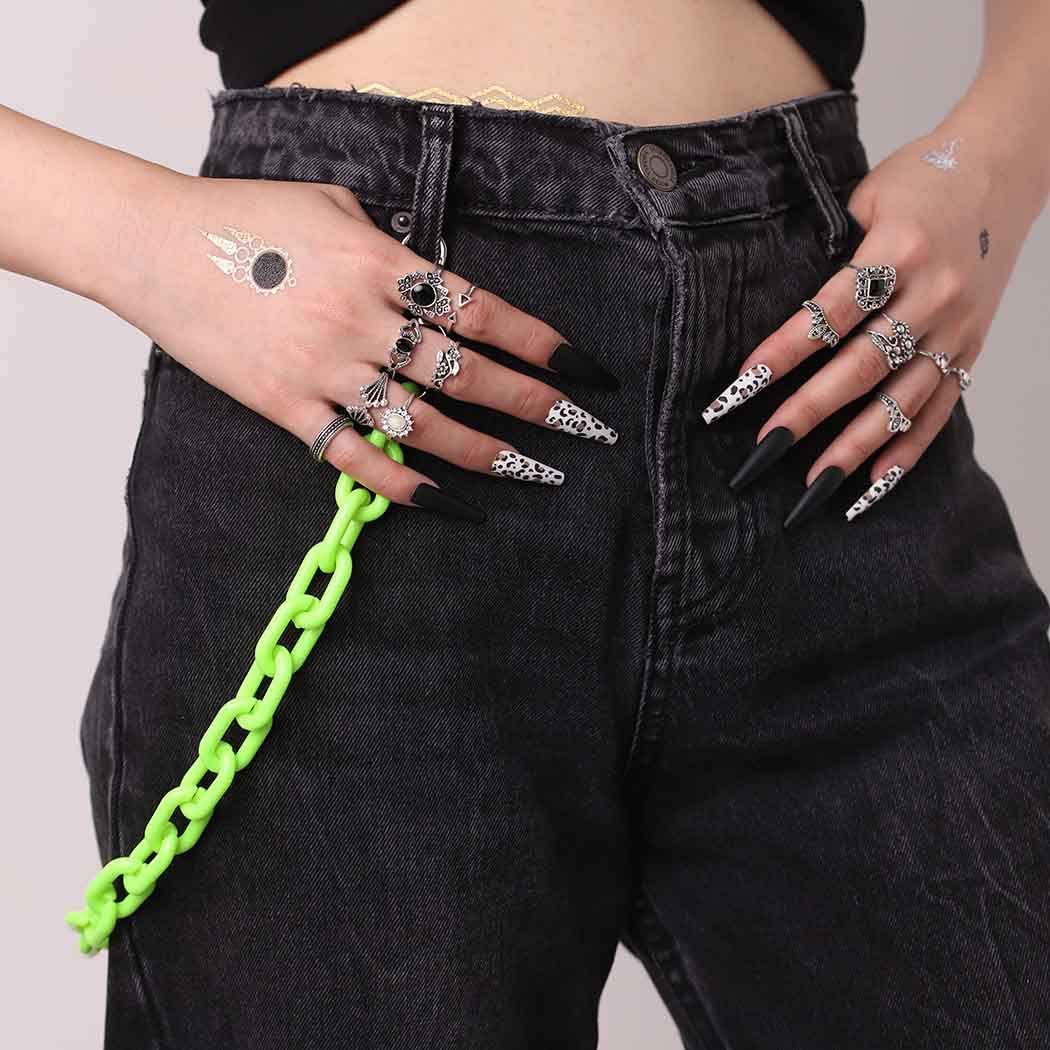 Layered Pants Chain Goth Accessories Wallet Chain Pocket Chain Jean Chains  Silver Body Chain for Women Men