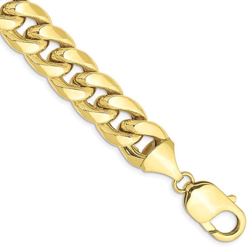 Solid 10k Yellow Gold Big Heavy 11 mm Miami Cuban Chain Necklace - with Secure Lobster Lock Clasp