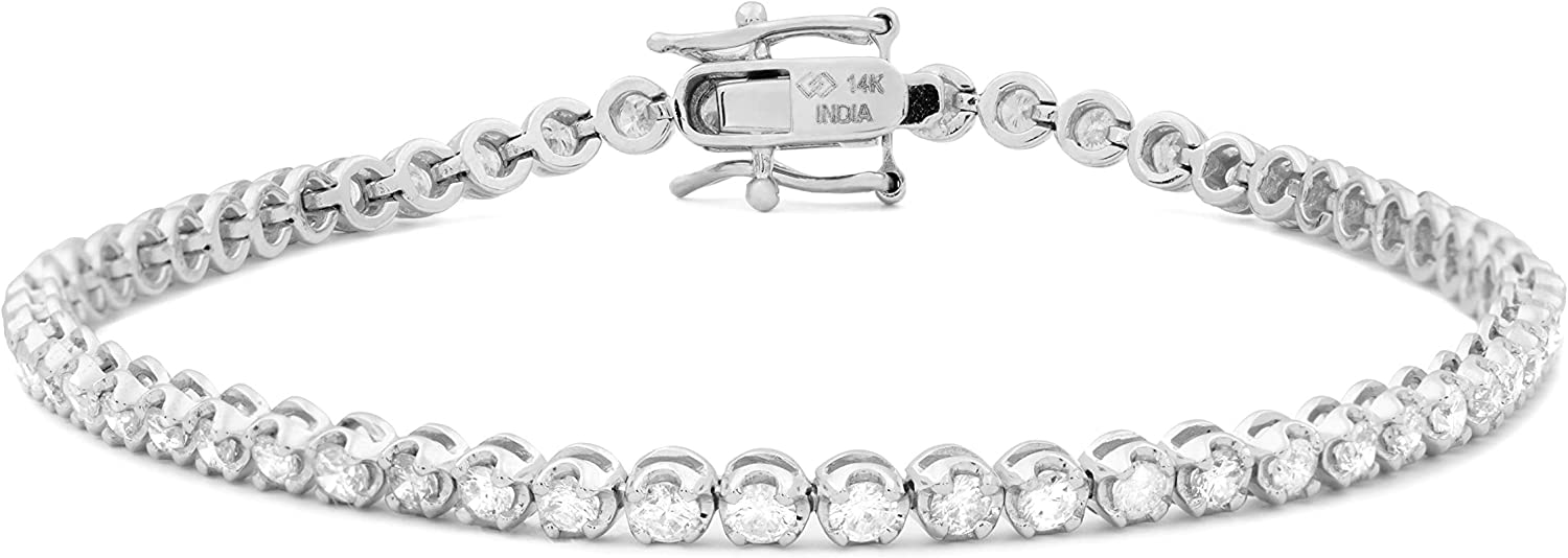 Femme Luxe Emma Diamond Tennis Bracelet (2 ct. t.w.) In 14K White Gold, G-H Color, I2 Clarity Giftable Jewelry