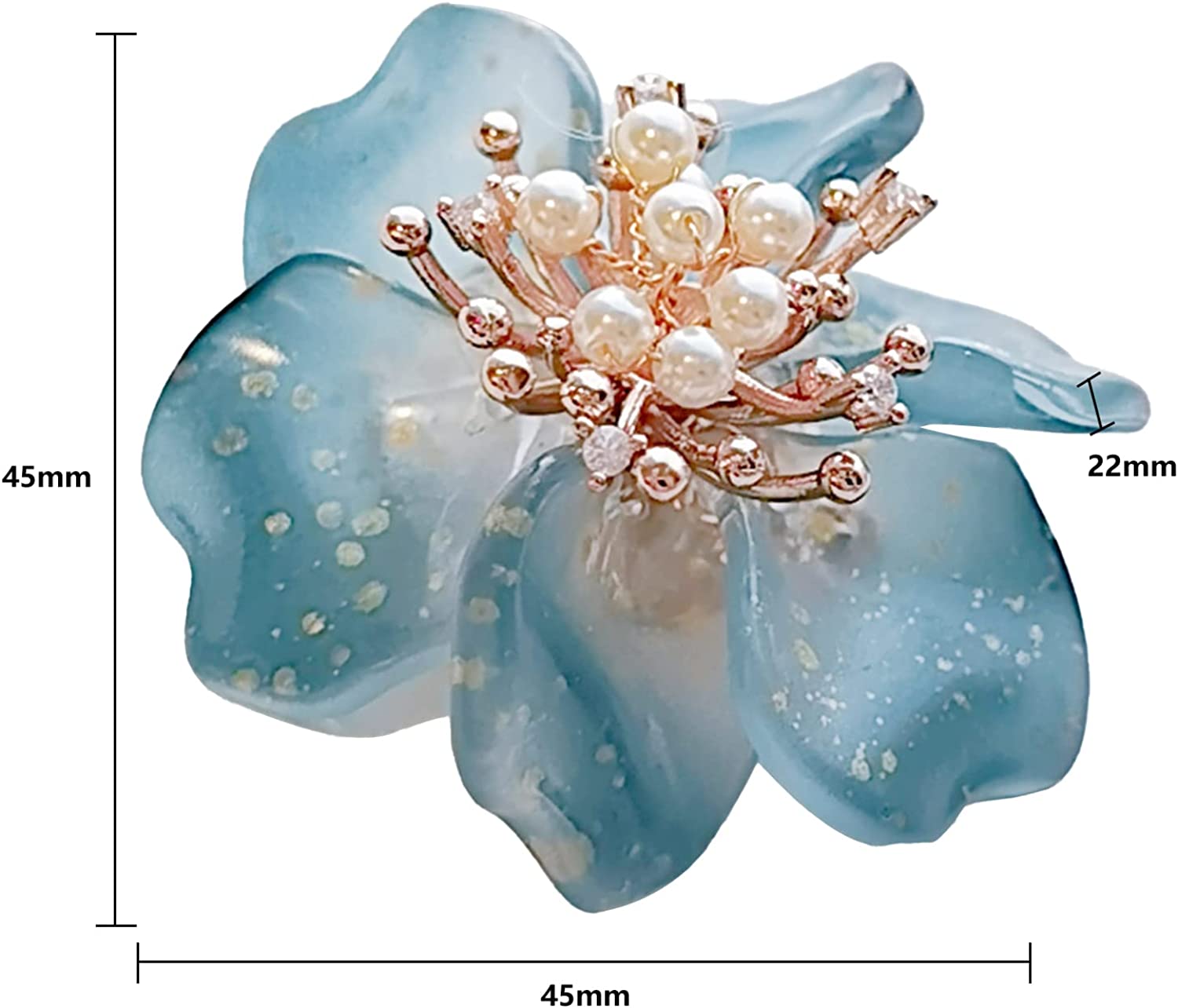 CCijiNG Flower Brooch Pins for Women Girl Fashion Crystal/Colored