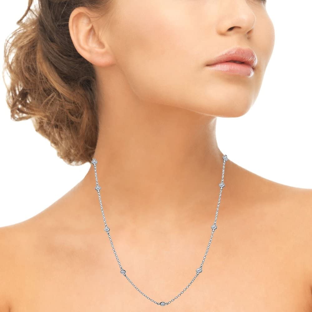 Cubic zirconia hot sale station necklace