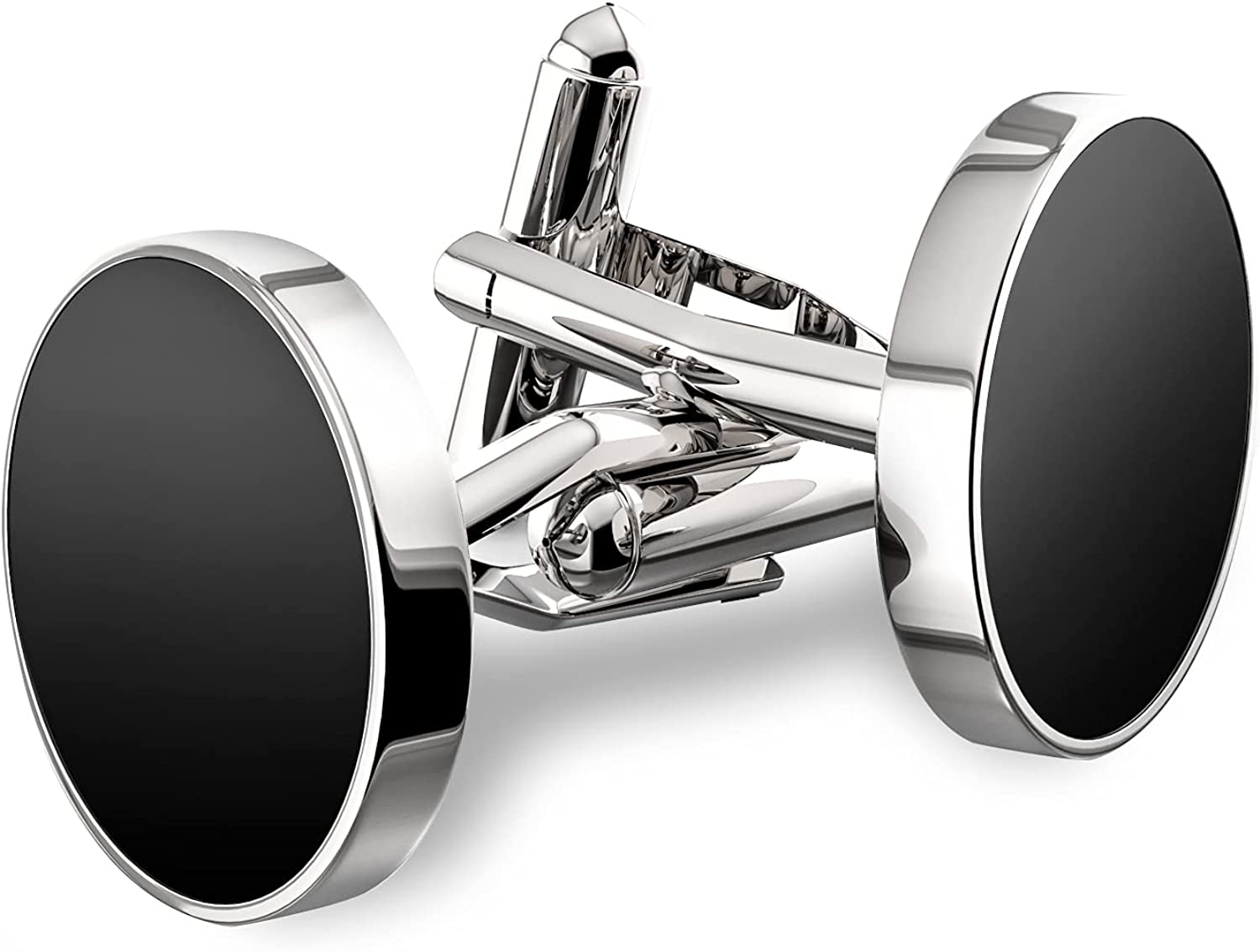 UHIBROS Stainless Steel Cuff Links Classic Tuxedo Shirt Cufflinks & Shirt Accessories Unique Business Groom Wedding Silver Jewelry Gift for Men