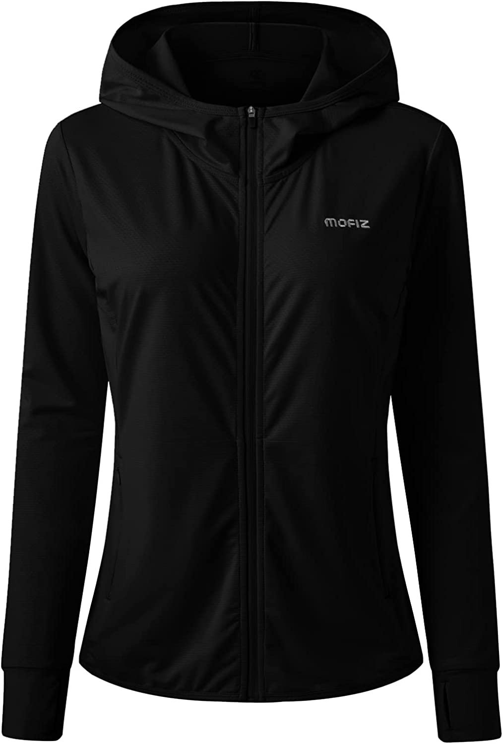MoFiz Women's UPF 50+ Sun Protection Hoodie Jacket Lightweight Long Sleeve Sun Shirt for Summer with Zipper Pockets