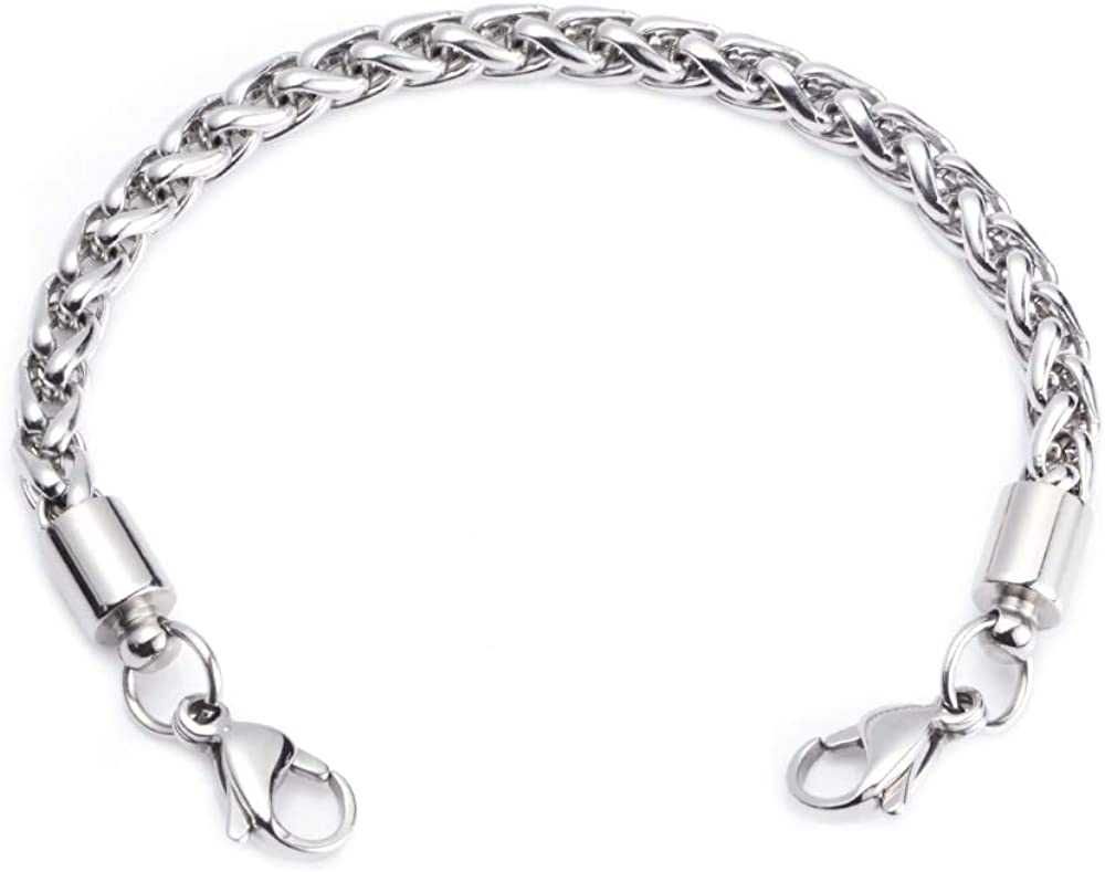 LinnaLove-Stainless Steel Wheat Chain lnterchangeable Medical Alert Bracelets - (Just Chain)