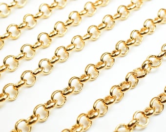 3.5mm rolo Gold Filled chain 18k gfc007h sold by foot