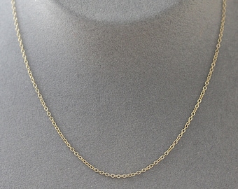 16" Gold Chain - Chain with Clasp - 14k Gold Filled Chain - Finished Gold Chain