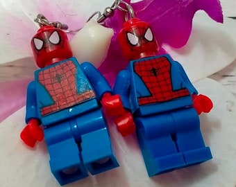 Lego Novelty Earrings, Spider-Man inspired