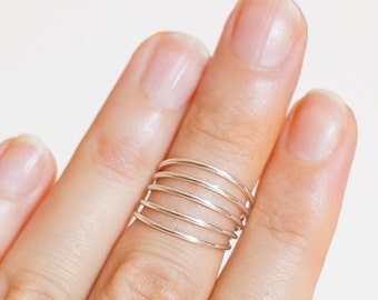 Silver knuckle ring. boho midi ring. midi rings. adjustable ring. beach wedding jewelry. beach accessories. boho chic accessories.