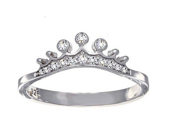 925 Sterling Silver Crown/Tiara Ring,Silver Princess Ring,Silver Tiara Ring