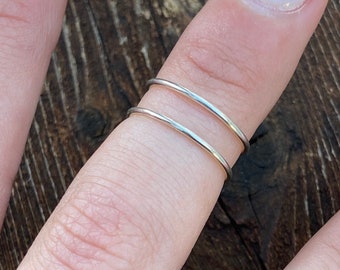 Super thin sterling silver stackable ring/Thin stacking ring/Minimalist ring/Midi ring