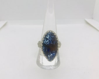 Boulder opal ring size T 1/2