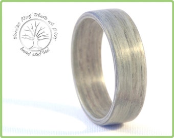 Wooden ring, wooden wedding band, ash tree ring, ash ring. Silver alternative. Tree engagement ring, wedding ring, anniversary gift.