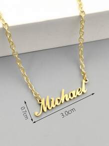 Men Name Letter Charm Necklace