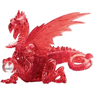 Dragon (Red) Deluxe Original 3D Crystal Puzzle from BePuzzled, 3D Crystal Puzzle and Brain Teaser for Puzzlers Ages 12 and Up