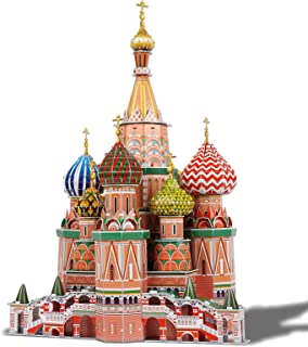 3D Puzzles for Adults & Kids St. Basil's Cathedral Building Set, Russia Cathedral Architecture Craft Model Kits, Educational 3D Jigsaw Puzzle Toy Birthday Christmas Gift for Teens Boys Girls, 231 PCS