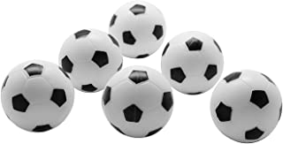 Hathaway 6-Pack Replacement 35-mm Regulation Sized ABS Foosballs for Game Room Arcade Table Soccer, White / Black, (BG50380)