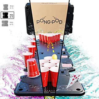 PONG POD Floating Game Table for Cup Pong, Flip Cup, and Card Games (PONG POD - 6ft (3-Panel))