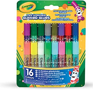 Crayola Washable Glitter Glue, Arts and Crafts Supplies, 16 Glitter Colors