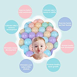 TRENDBOX 5 Mixed Colors Macaron Ocean Ball (Ship from USA) for Babies Kids Children Soft Plastic Birthday Parties Events Playground Games Pool - 100 Balls