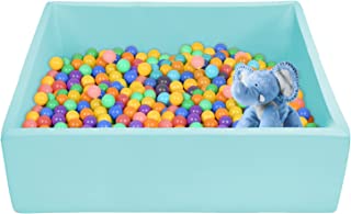 TRENDBOX Extra Large Ball Pit 47.2x47.2x13.8in Foam Ball Pit Balls Kids Ball Pits for Toddlers Babies Balls NOT Included - Light Blue