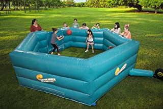 SCS Direct Gaga Ball Pit Inflatable 15' Gagaball Court w Electric Air Pump - Inflates in Under 3 Minutes - Indoor & Outdoor Gift, Recess/Playground Accessories