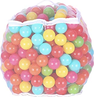 BalanceFrom 2.3-Inch Phthalate Free BPA Free Non-Toxic Crush Proof Play Balls Pit Balls- 6 Bright Colors in Reusable and Durable Storage Mesh Bag with Zipper