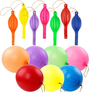 RUBFAC 36 Punch Balloons Punching Balloon Heavy Duty Party Favors For Kids, Bounce Balloons with Rubber Band Handle for Birthday Party