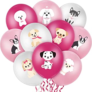 36 Pieces Puppy Balloons 12 Inch Dog Latex Balloon Dog Balloons Dog Print Balloon Pack Decorations Dog Theme Party Supplies for Girl and Boy Kids Birthday Baby Shower Pets Theme Party (Cute Style)