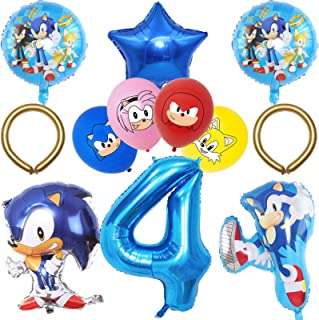 Sonic Birthday Party Supplies - Hedgehog Theme Party Balloons for Sonic Party Supplies, 12pcs Sonic Balloons for Sonic Party Decorations (4)