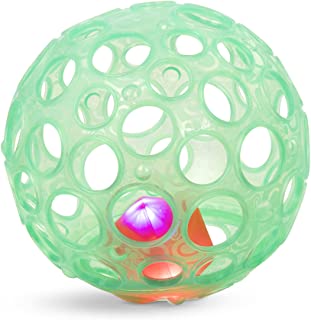 B. toys by Battat Baby Ball – Sensory Light-Up Baby Toy – Grab n’ Glow™ – Textured Ball with Holes – Glowing Lights & Rattle – Infants, Babies – 0 Months +