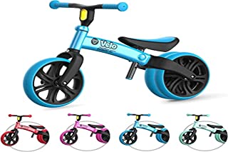 Yvolution Y Velo Junior Toddler Balance Bike | 9 Inch Wheel No-Pedal Training Bike for Kids Age 18 Months to 4 Years