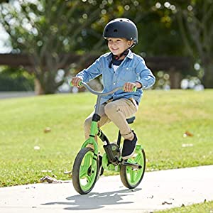 Little Tikes My First Balance-to-Pedal Training Bike for Kids in Green, Ages 2-5 Years, 12-Inch, 649615C
