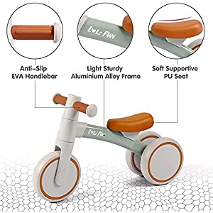 LOL-FUN Baby Balance Bike for 1 Year Old, First Birthday Gifts for One Year Old Girls and Boys, Baby Toy for 12-18 Month