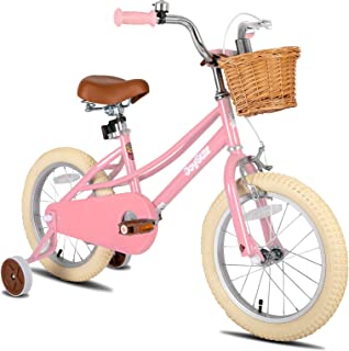 JOYSTAR Kids Bike for 2-13 Years Old Toddlers and Kids, 12" 14" 16" 18" Girls Bike with Training Wheels & Basket, 18 20 Inch Kid's Bicycle with Kickstand, Retro Style Bikes