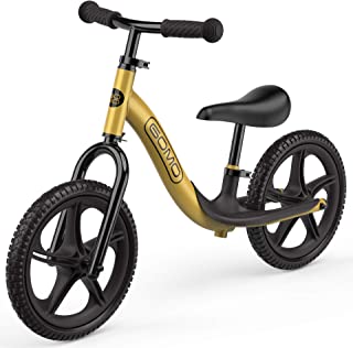 GOMO Balance Bike - Toddler Training Bike for 18 Months, 2, 3, 4 and 5 Year Old Kids - Ultra Cool Colors Push Bikes for Toddlers/No Pedal Scooter Bicycle with Footrest