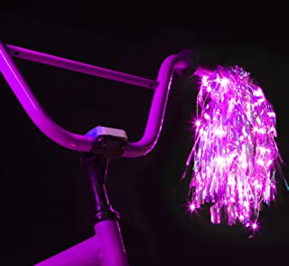 Brightz SparkleBrightz LED Light Up Bike Streamers, 2-Pack - LED Light Up Tassels for Bikes & Scooters - Add Glimmer & Shine to Your Handlebars - Batteries Included - Sparkly Tassels for Boys & Girls