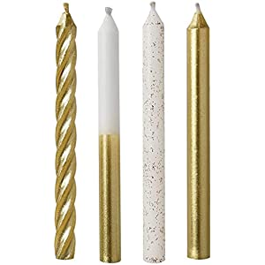 Assorted Metallic Candles | Gold | 12ct