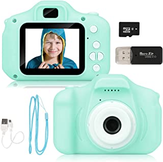 Kids Camera for Boys and Girls, Digital Camera Toy Gifts Ideas for Birthday and Christmas,Rechargeable Kids Video Camera Recorder,Portable Toy for Age 2 to 10 Years Old with 32GB Memory Card