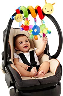 Uonlytech Baby Crib Hanging Rattles Toys, Car Seat Toy Hanging Rattles Spiral Stroller Crib Cot Toy Spiral Toy Pram Hanging for Babies Boys and Girls