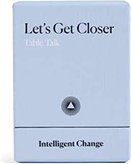 Intelligent Change - Let’s Get Closer: Table Talk Conversation Cards, Dinner Party Conversation Starters, Fun Talking Point Cards for Friends, Family, & Couples, Icebreaker Game with 52 Question Cards