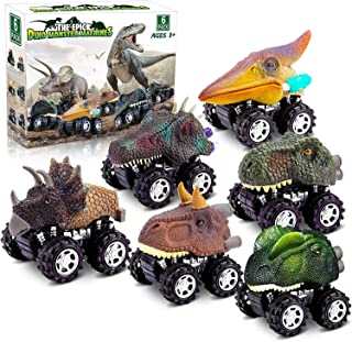 Dinosaur Toys for 3 Year Old Boys, Kids Toys Pull Back Dinosaur Toys for 2 Year Old Boy Toys 6 Pack Toddler Car Toys for 4 Year Old Boys Birthday Gifts for Kids Age 1 and Up Dinosaur Games