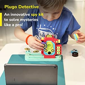 PlayShifu Interactive STEM Toys - Plugo Detective (Spy Kit + App with STEM Games) - Educational Toy Gift for Kids 4-10 Years | Detective Kit with Mystery Games & Puzzles (Works with tabs / mobiles)
