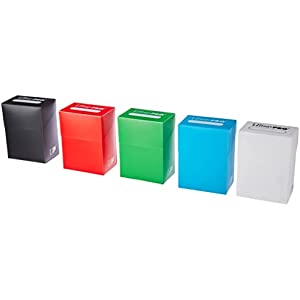 Ultra Pro Magic/Pokemon/YuGiOh Cards Deck Boxes, Set of 5 (Red, Blue, Green, Black and White))