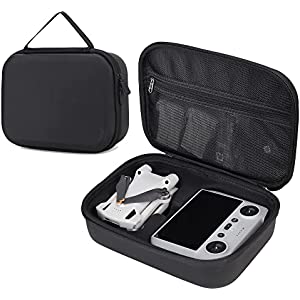 PONYRC Portable Storage Bag for DJI Mini 3 Pro (DJI RC / RC-N1 Remote Controller) Waterproof PU Leather Carrying Case for DJI Mini 3 Pro Drone and Accessories