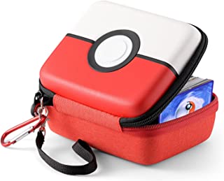 tombert 400+ Carrying case for PTCG Trading Cards, Gifts for Boys, Hard-Shell Storage Box fits Magic MTG Cards and PTCG, Holds 400+ Cards(Red&White)