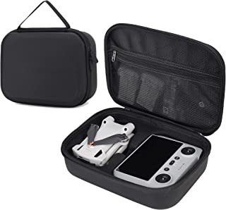 PONYRC Portable Storage Bag for DJI Mini 3 Pro (DJI RC / RC-N1 Remote Controller) Waterproof PU Leather Carrying Case for DJI Mini 3 Pro Drone and Accessories