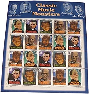 USPS Classic Movie Monsters Collectible Stamp 32 Cent Sheet Scott 3168
