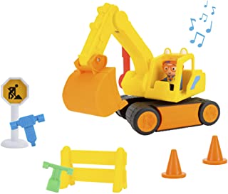 Blippi Excavator - Fun Freewheeling Vehicle with Features Including 3 Construction Worker, Sounds and Phrases - Educational Vehicles for Toddlers and Young Kids